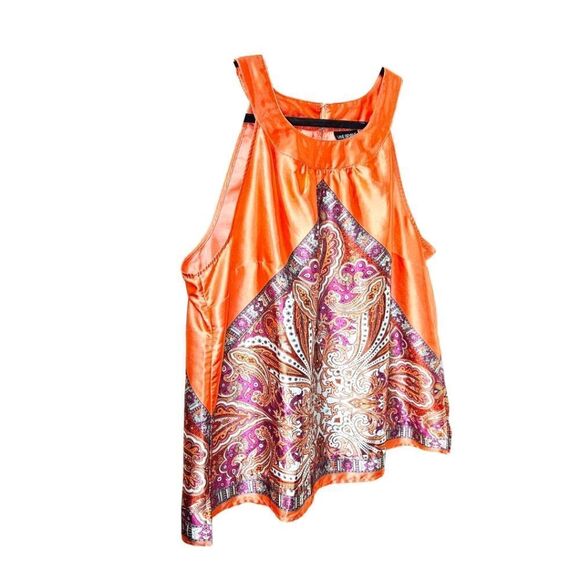 LANE BRYANTβPlus Size Sleeveless High Neck Paisley Print Tank Top Size 22 - Picture 3 of 13